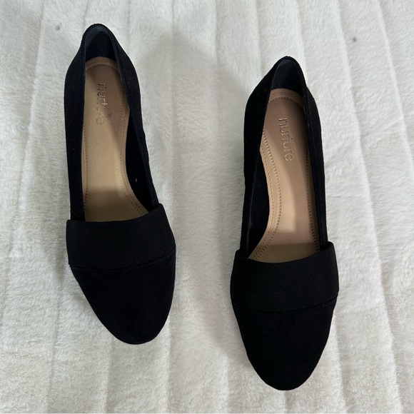 Nurture 🍿 Black Eilena wedge heels Sz 5.5M - Picture 7 of 8